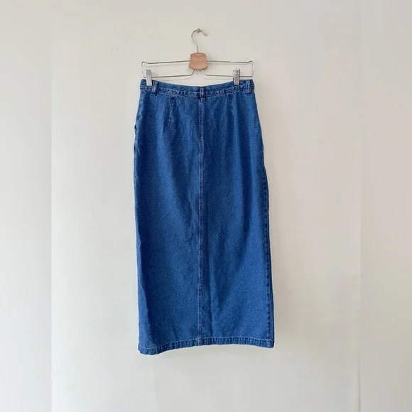Vintage Denim 100% Cotton Maxi Skirt - Brand “Outline”  - Size 8 - Picture 9 of 9